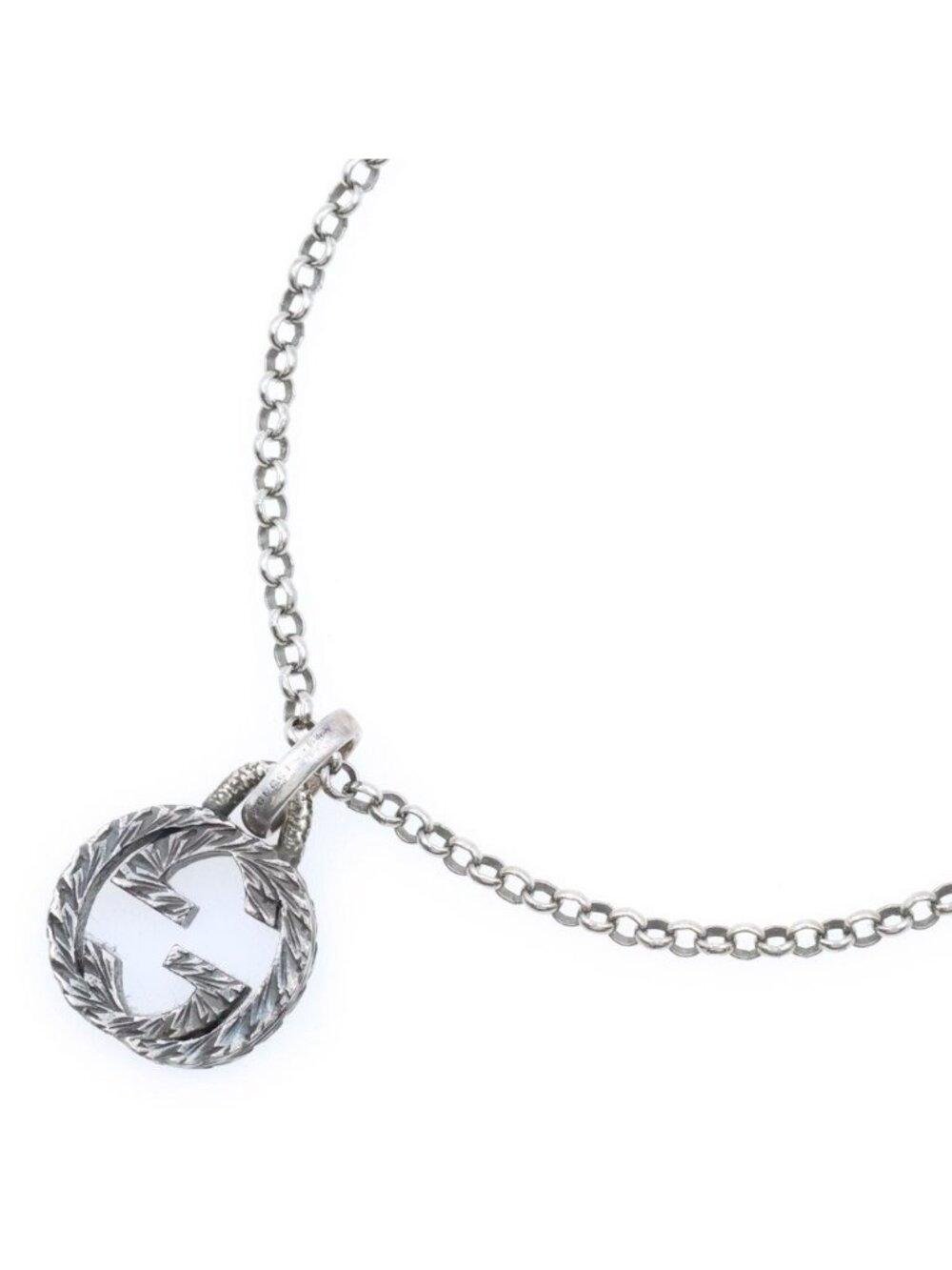 Gucci Interlocking G Pendant Chain Silver